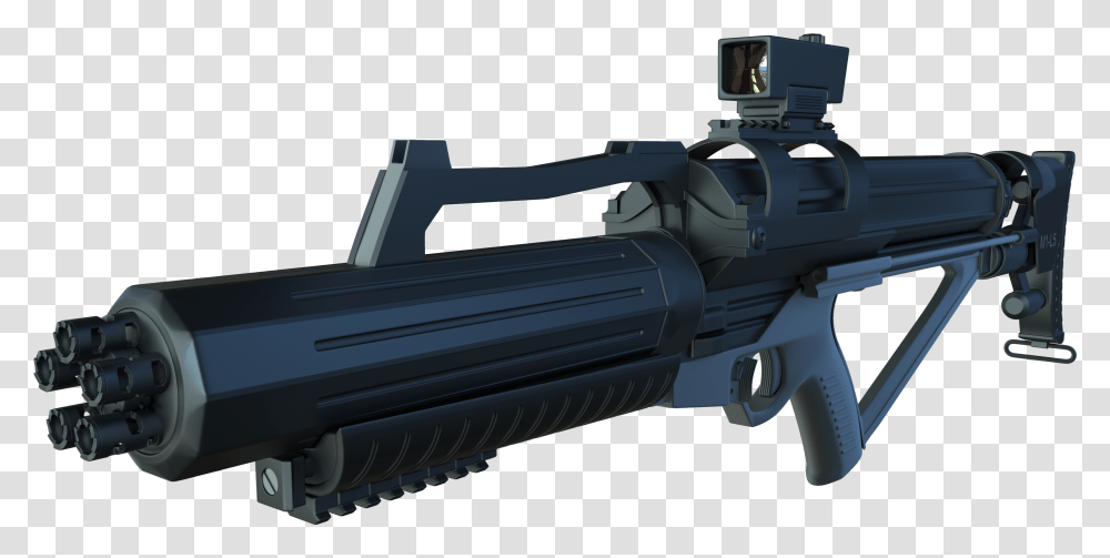 Pulse Rifle Calico Minigun 3d Models Assault Rifle, Weapon, Weaponry, Machine Gun Transparent Png