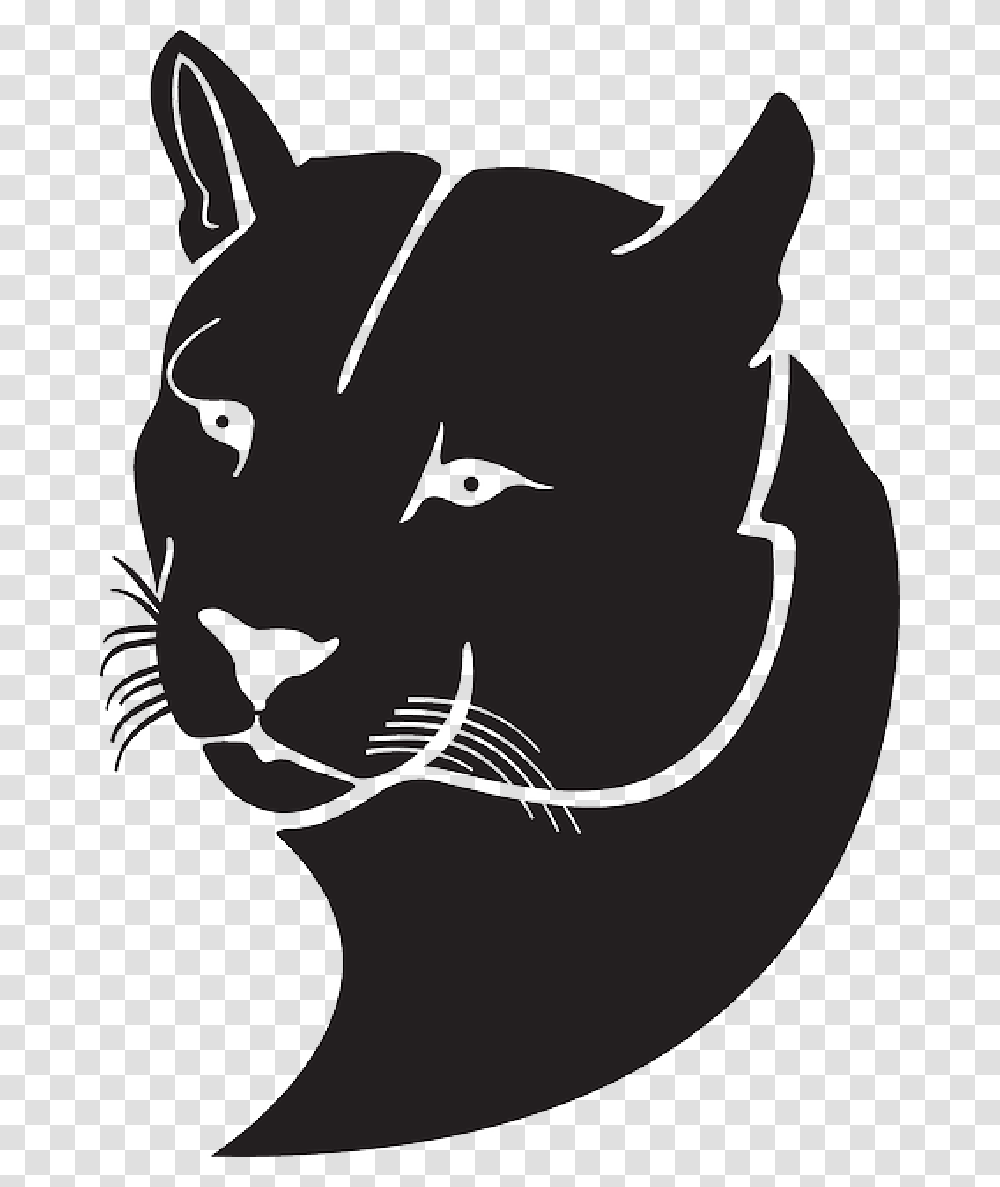 Puma Vector Silueta Black Animal Logo, Stencil, Mammal, Bird, Cat Transparent Png