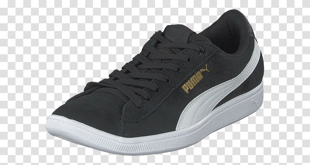 Puma Vikky Puma Black Puma White Skate Shoe, Footwear, Apparel, Suede Transparent Png