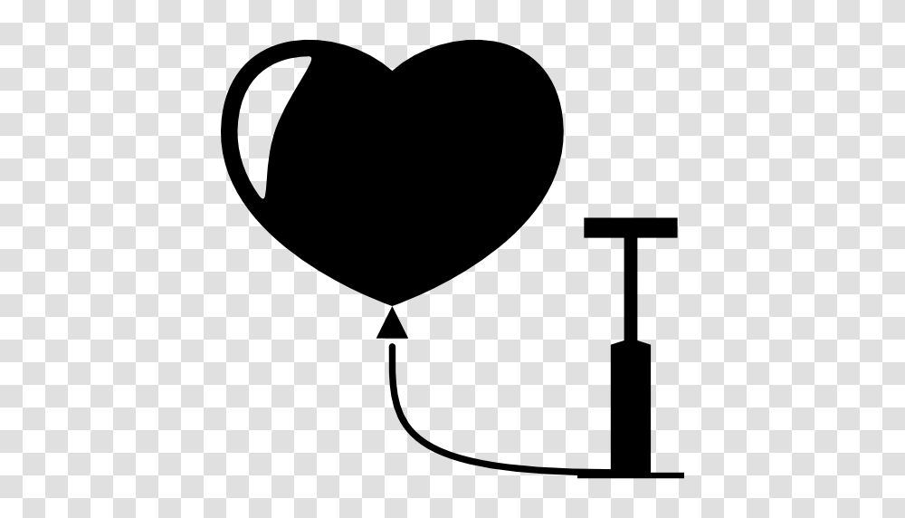 Pump Enlarger Icon, Balloon, Lamp, Stencil, Heart Transparent Png