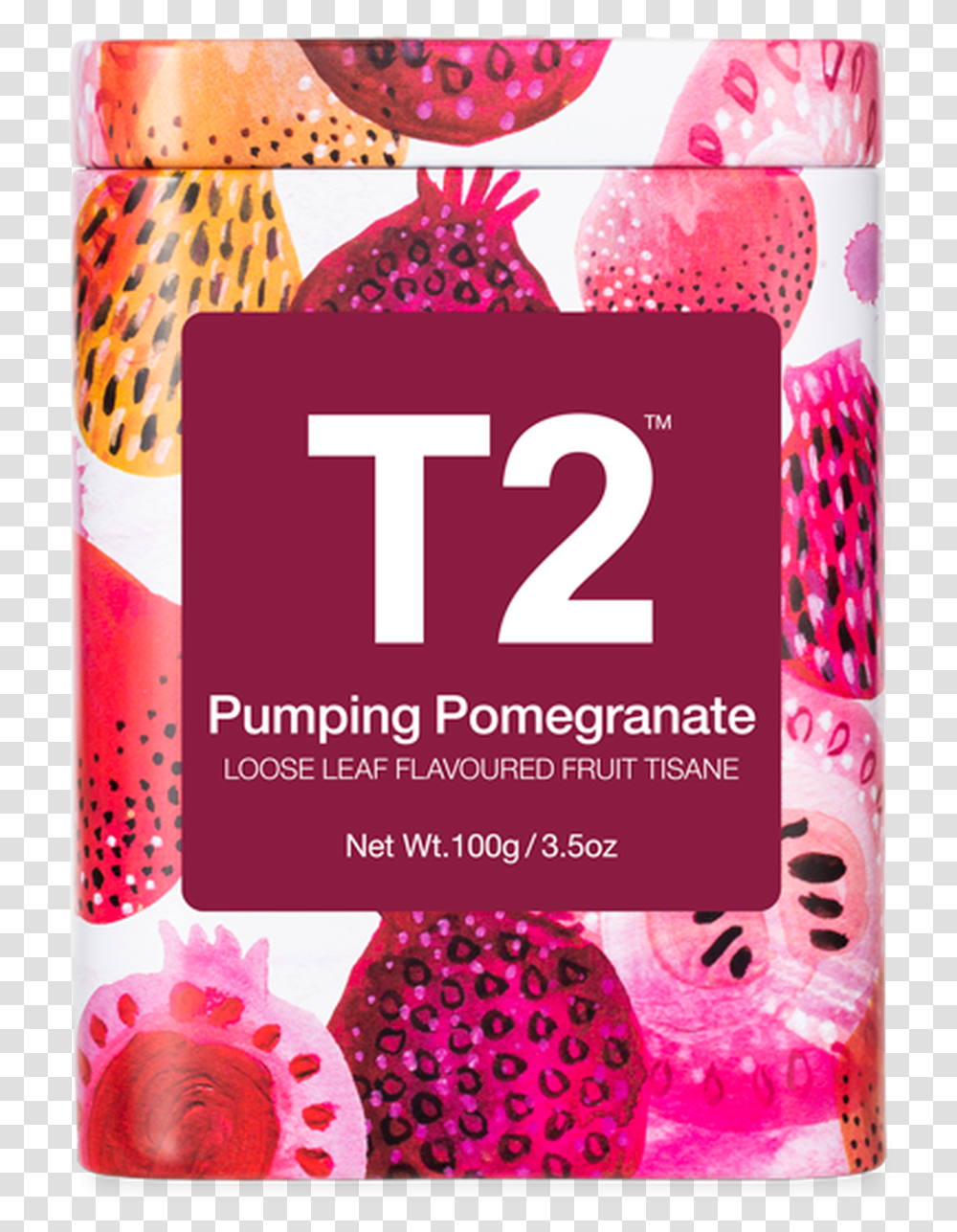 Pumping Pomegranate 100g T2 Icon Tin T2 Tea, Text, Number, Symbol, Purple Transparent Png