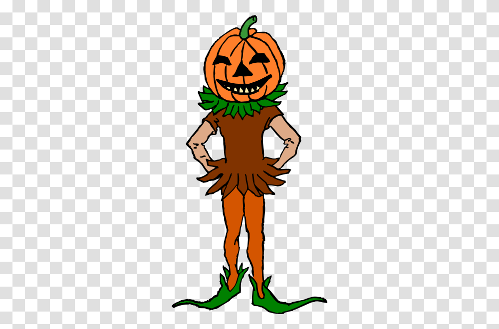 Pumpkin Boy Color Version Clip Art Free Vector, Person, Human, Scarecrow, Toy Transparent Png