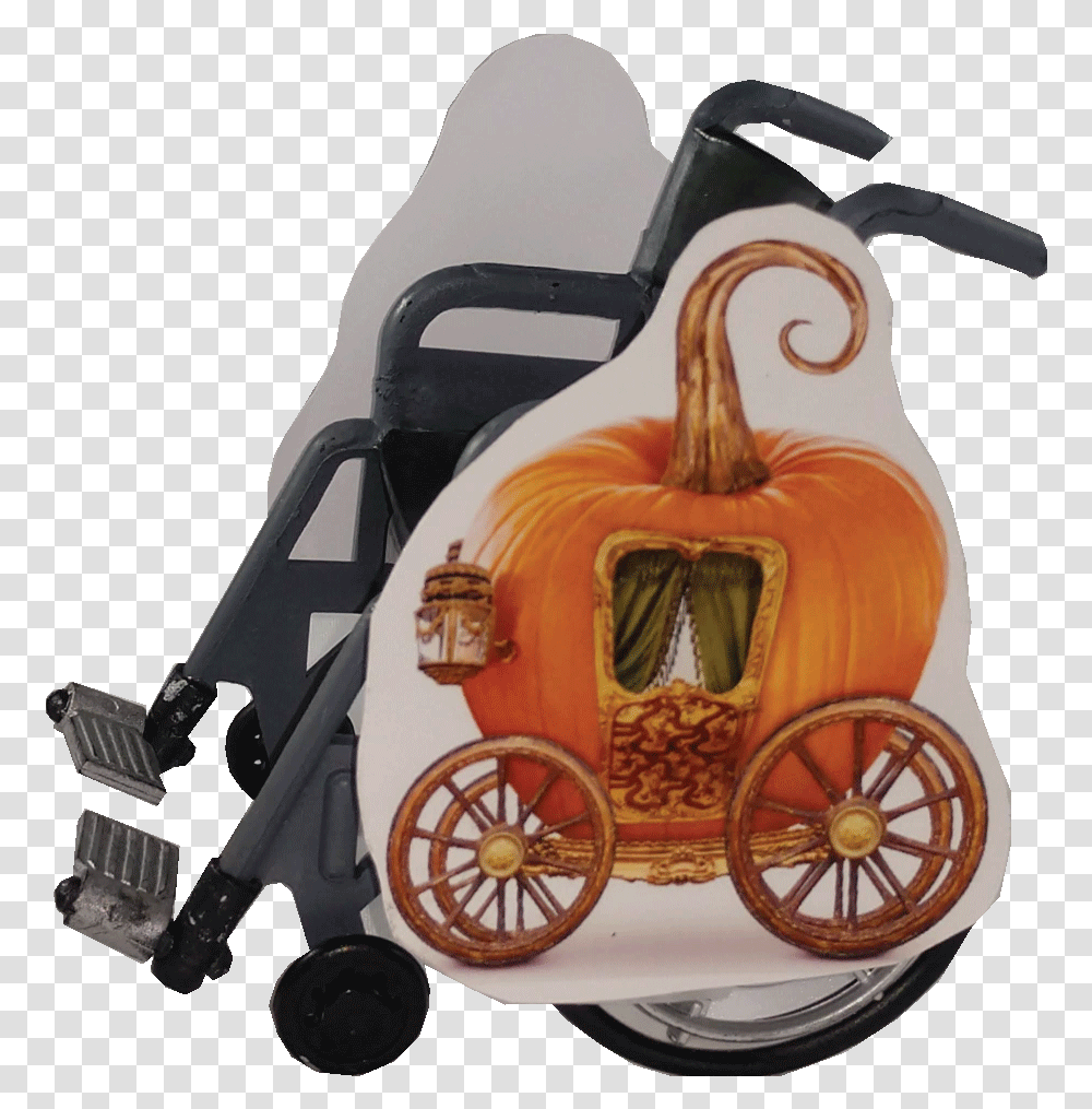 Pumpkin Carriage Carriage Pumpkin, Vehicle, Transportation, Wheel, Machine Transparent Png