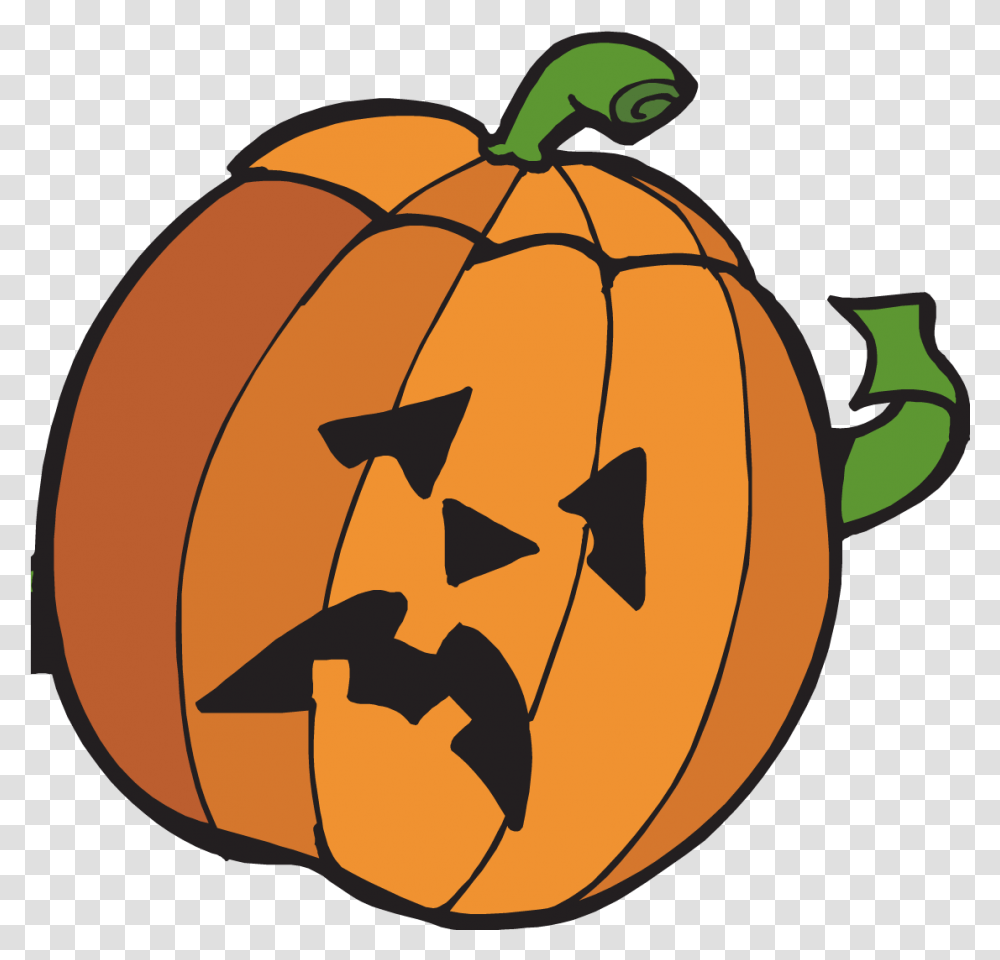 Pumpkin Clip Art Images Onclipart The Lance Sad And Happy Pumpkin, Vegetable, Plant, Food, Halloween Transparent Png
