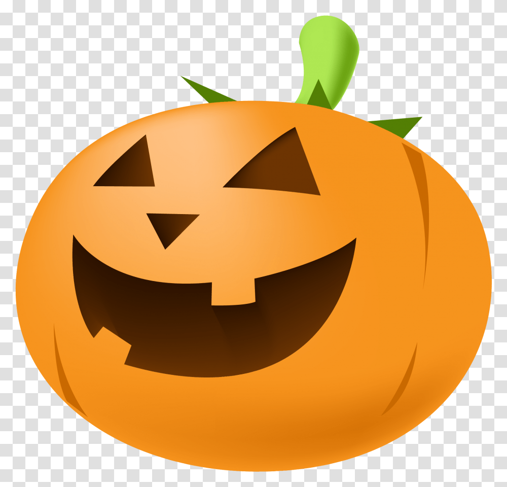 Pumpkin Clip Simple Cartoon Halloween Jack O Lantern, Plant, Vegetable, Food Transparent Png