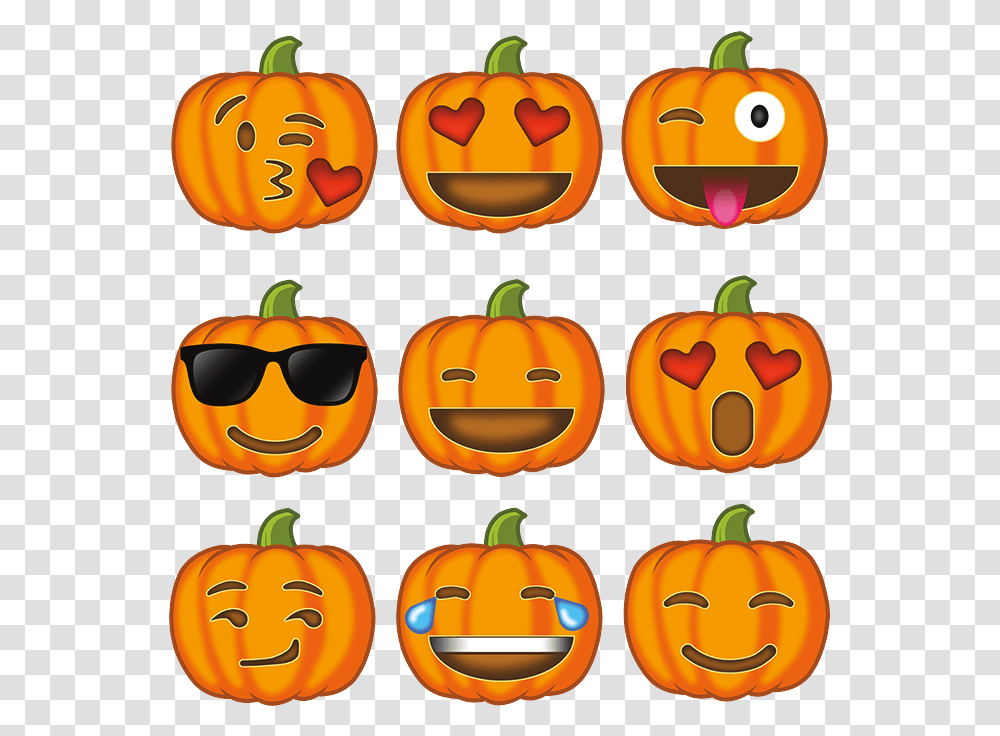 Pumpkin Emoji Collection Jack O Lantern Pumpkin Emoji, Vegetable, Plant, Food, Sunglasses Transparent Png