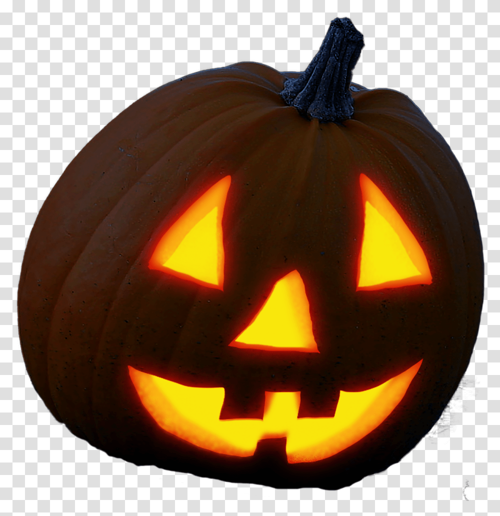 Pumpkin Face Halloween Free Image On Pixabay Abbora De Halloween Em, Lamp, Plant, Vegetable, Food Transparent Png