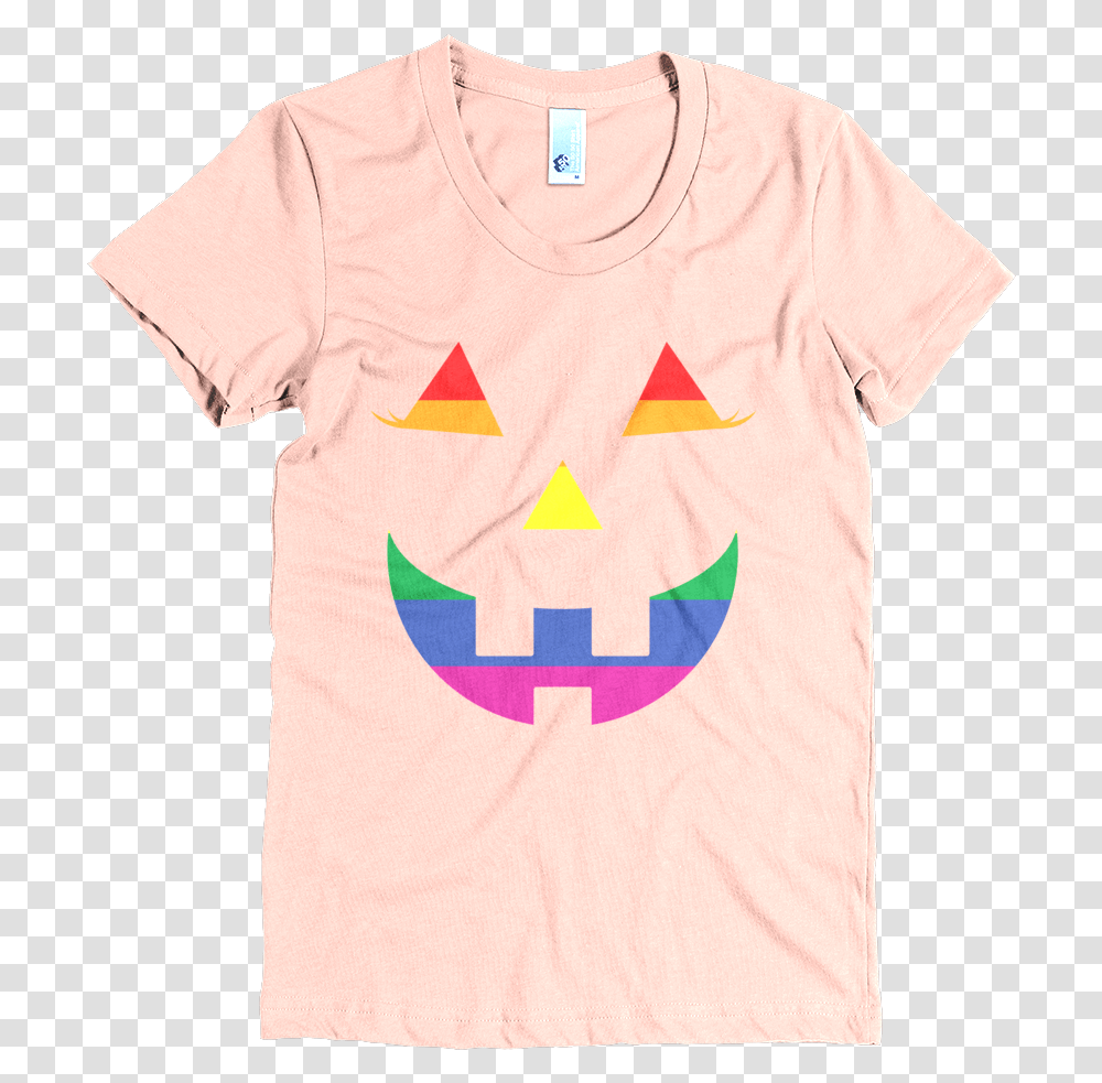 Pumpkin Face Pride T Shirt For Women, Apparel, T-Shirt, Sleeve Transparent Png