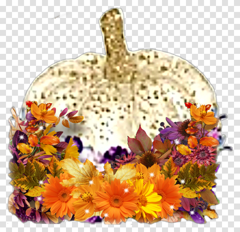 Pumpkin Floral Decorative Fall Autumn Halloween Chrysanths, Plant, Flower, Floral Design Transparent Png