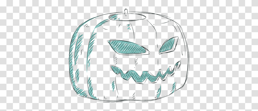 Pumpkin Grin Line Illustration & Svg Sketch, Furniture, Tire, Clothing, Jar Transparent Png