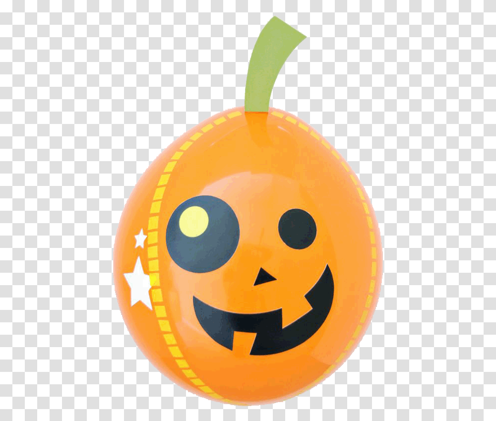 Pumpkin Halloween Calabaza En Globo Clipart Full Size Happy, Ball Transparent Png