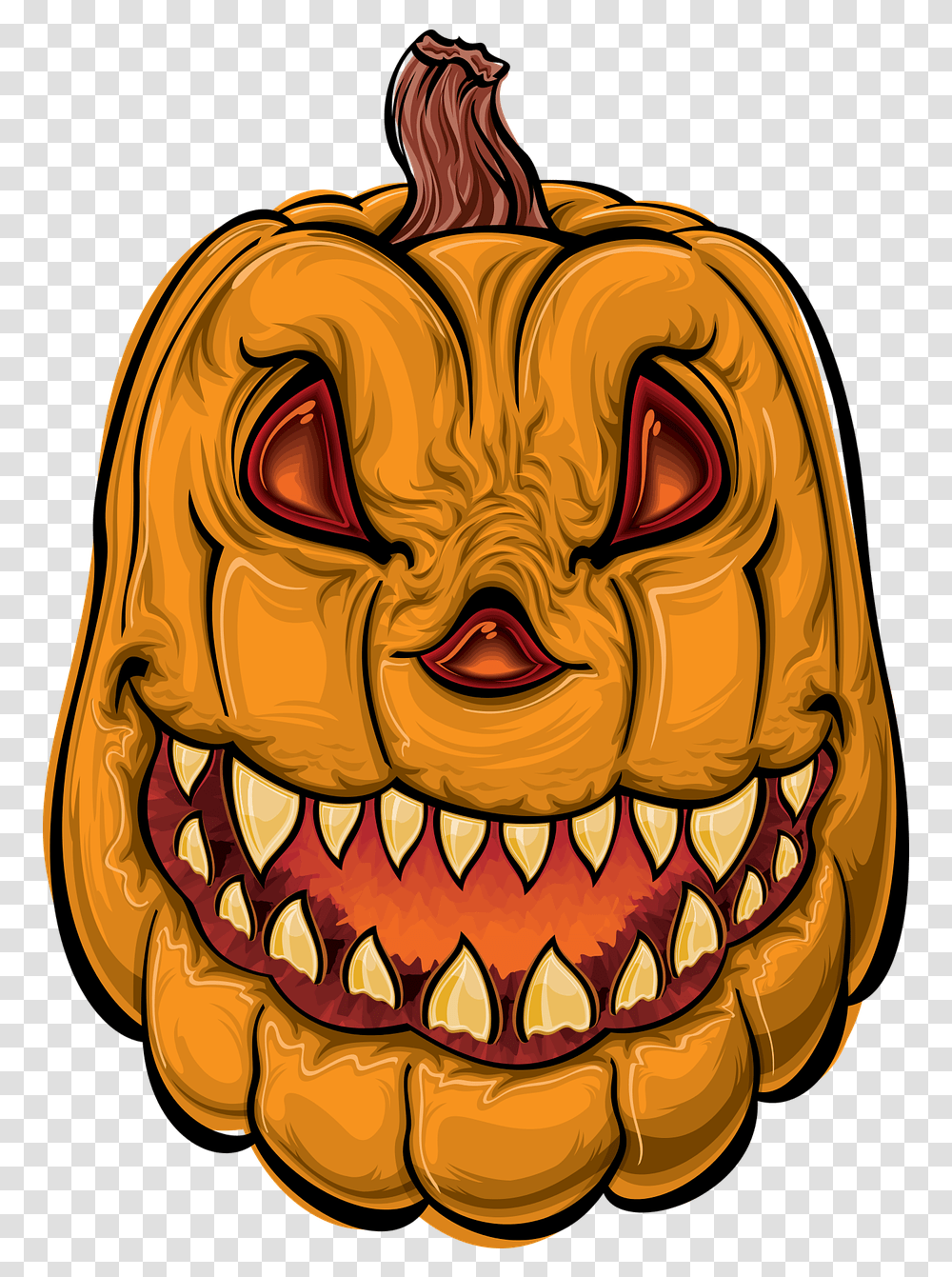 Pumpkin Halloween Cartoon Dibujos De Calabazas Fciles, Teeth, Mouth, Lip, Jaw Transparent Png