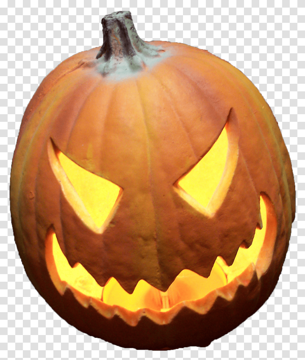 Pumpkin Halloween Evil Pumpkin Face Easy, Plant, Vegetable, Food, Produce Transparent Png