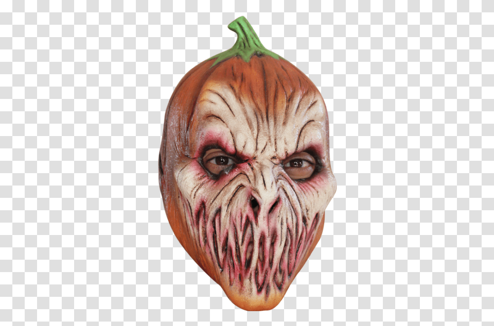 Pumpkin Head Jr Jack Olantern Child's Size Halloween Costume Mask Mask, Face, Person, Skin, Tattoo Transparent Png