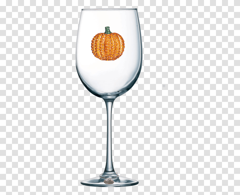 Pumpkin Jeweled Stemmed Wine Glass Funny Mom Wine Glass, Goblet, Alcohol, Beverage, Drink Transparent Png