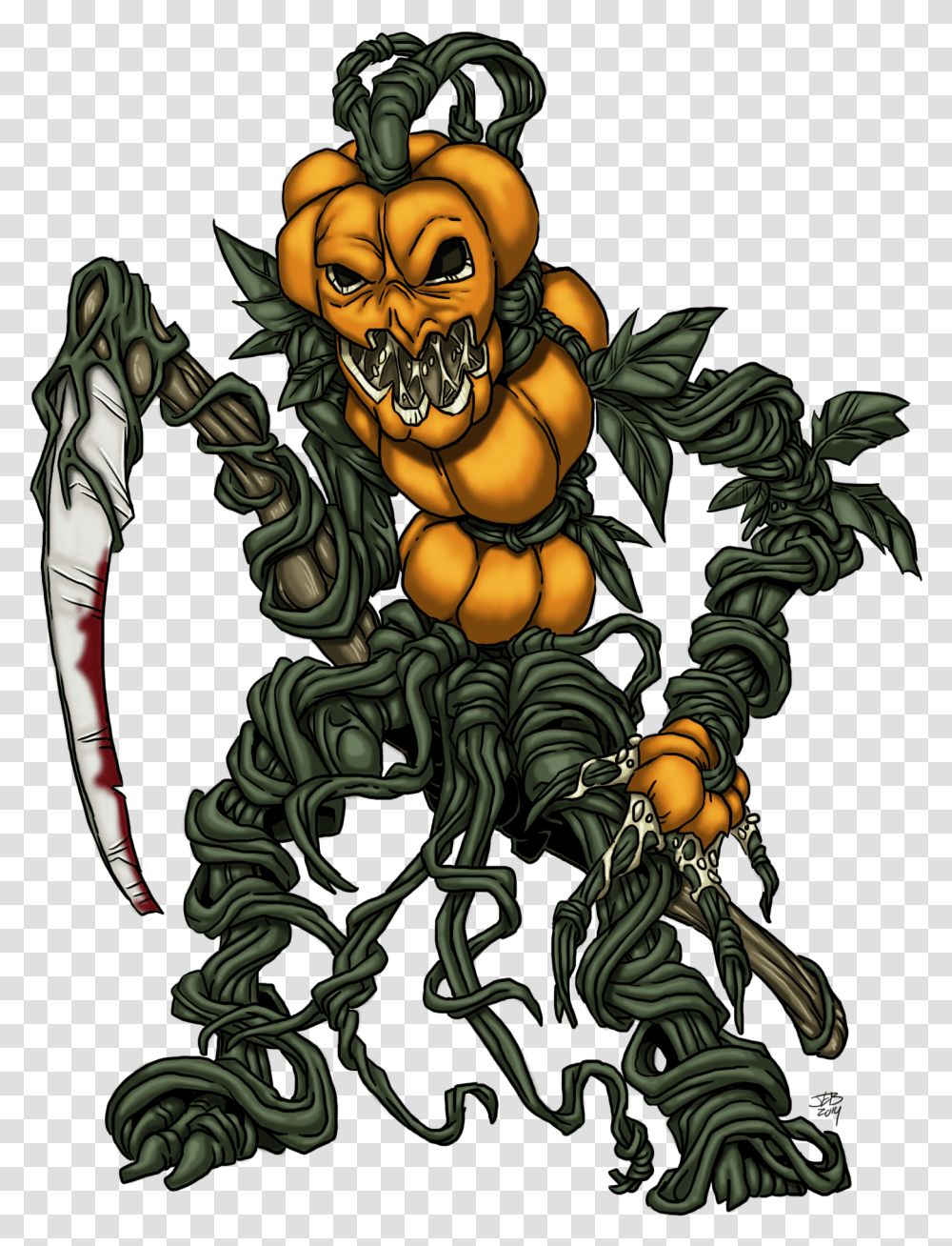 Pumpkin On Staircase Clipart Freeuse Library Sidequest Jack O Lantern Golem, Painting, Statue, Sculpture Transparent Png