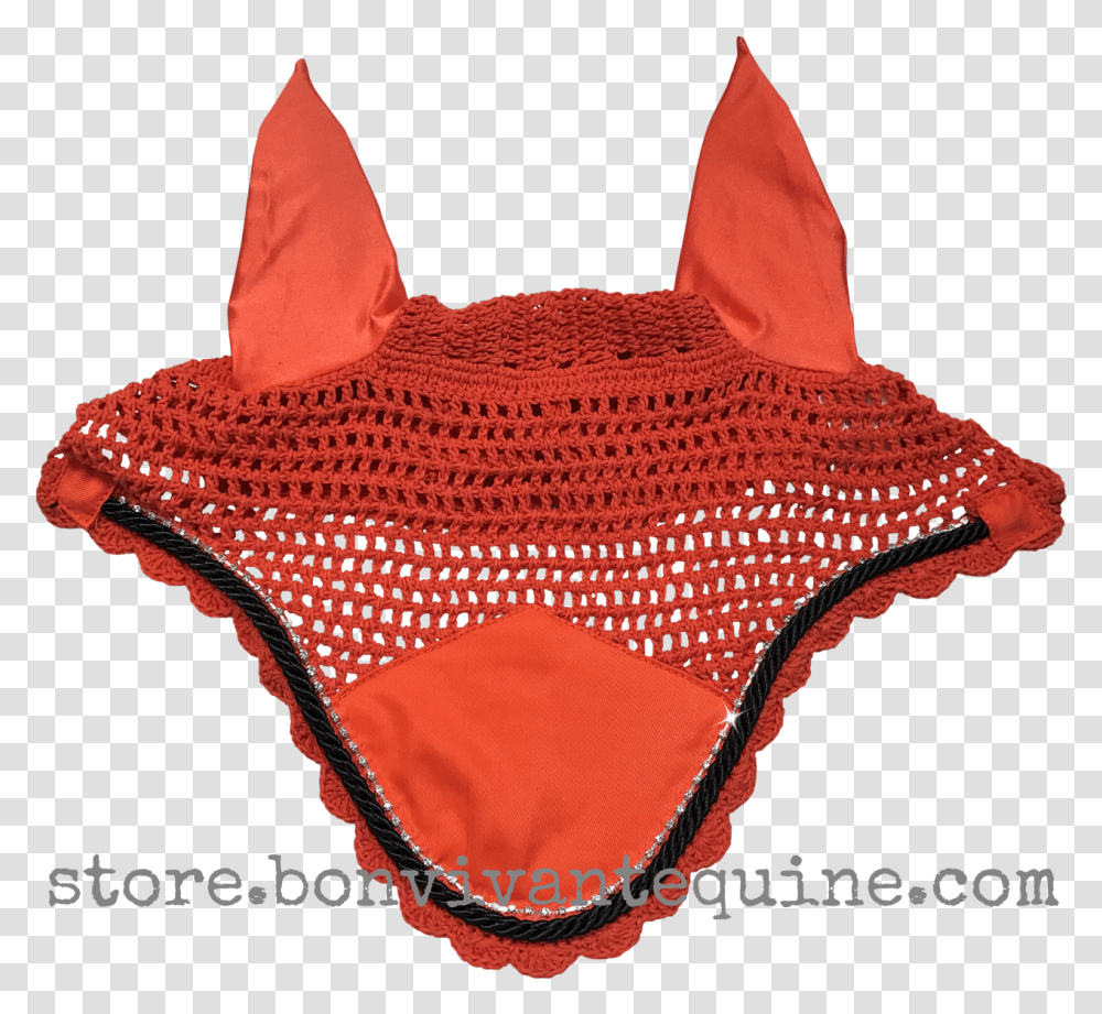 Pumpkin Orange Horse Bonnets Fly Veil With Bling Bonnet, Clothing, Underwear, Lingerie, Bra Transparent Png