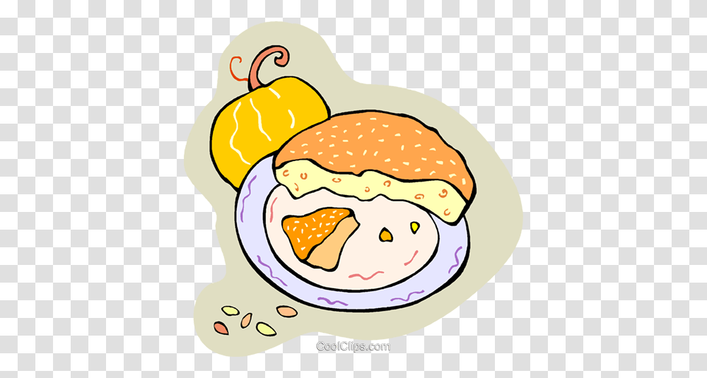 Pumpkin Pie Royalty Free Vector Clip Art Illustration, Burger, Food, Meal Transparent Png