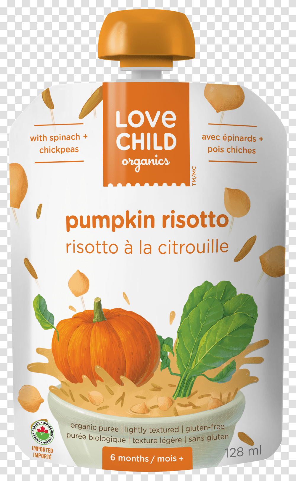 Pumpkin Risotto With Spinach Chickpeas Love Child Pumpkin Risotto, Plant, Vegetable, Food, Produce Transparent Png