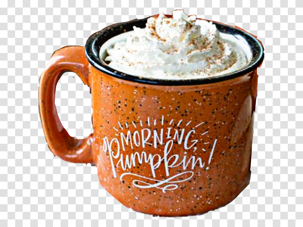 Pumpkin Spice Cinnamon Yummy Drink Cocoa Latte Good Morning Pumpkin Spice, Cream, Dessert, Food, Creme Transparent Png