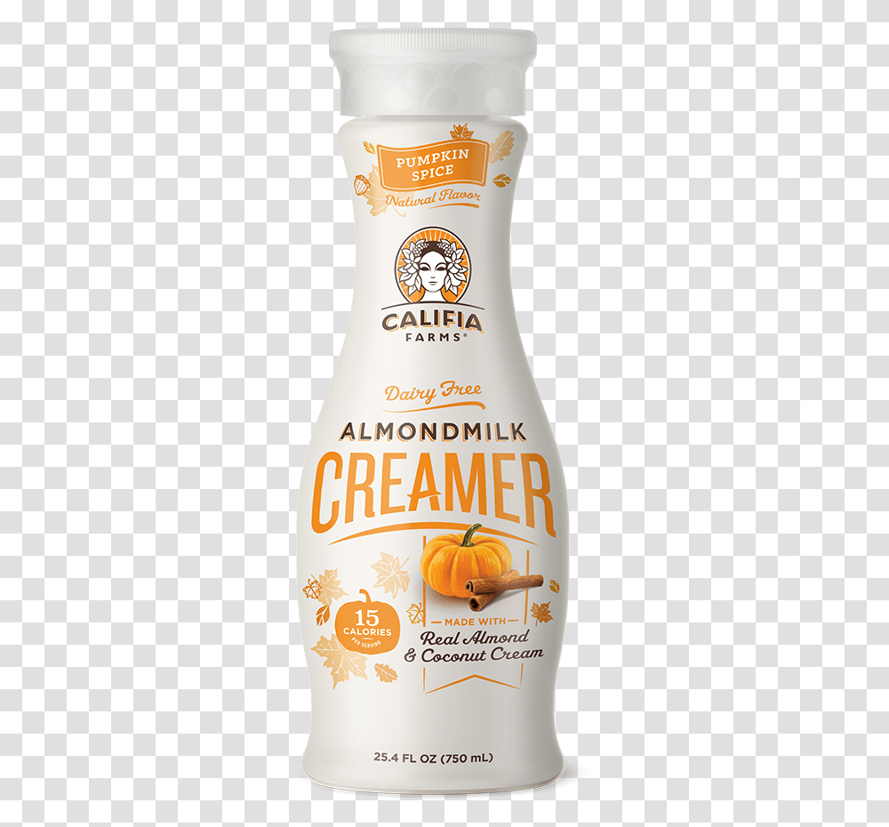 Pumpkin Spice Creamer Pecan Caramel Califia Farms Almond Milk Creamer, Bottle, Shampoo, Lobster, Seafood Transparent Png