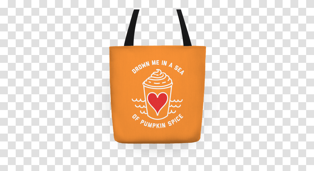 Pumpkin Spice Latte Totes Lookhuman, Bag, Tote Bag, Handbag, Accessories Transparent Png