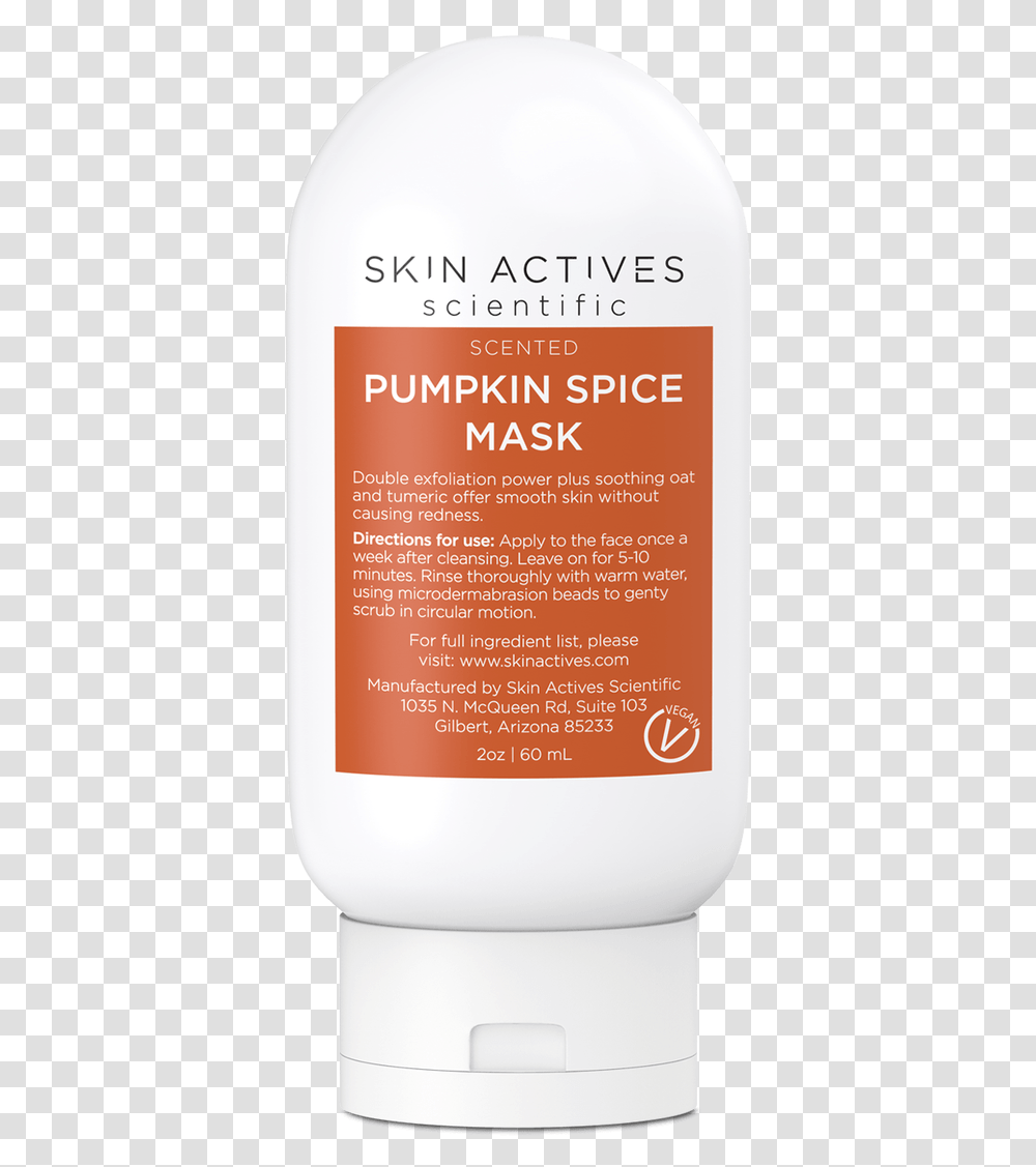 Pumpkin Spice Mask Lotion, Bottle, Aluminium, Tin, Cosmetics Transparent Png