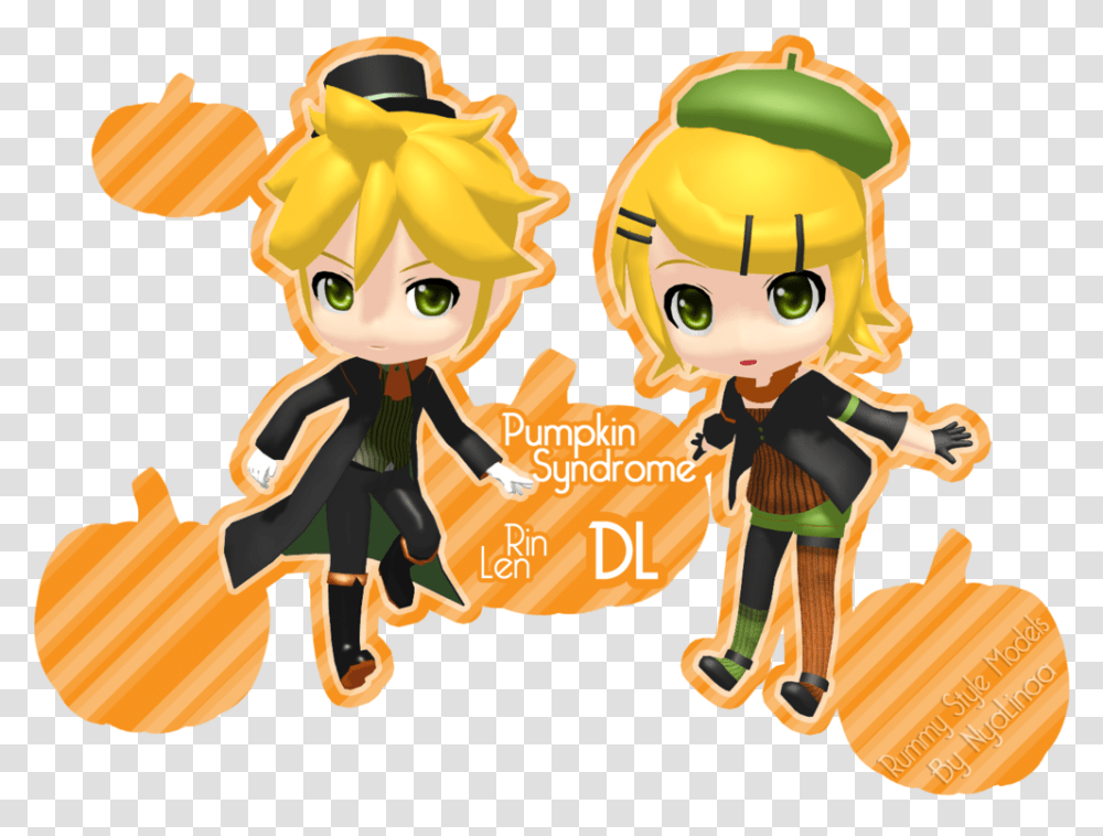 Pumpkin Syndrome Rin And Len By Nyalinaa Cartoon, Outdoors, Plant, Hardhat Transparent Png