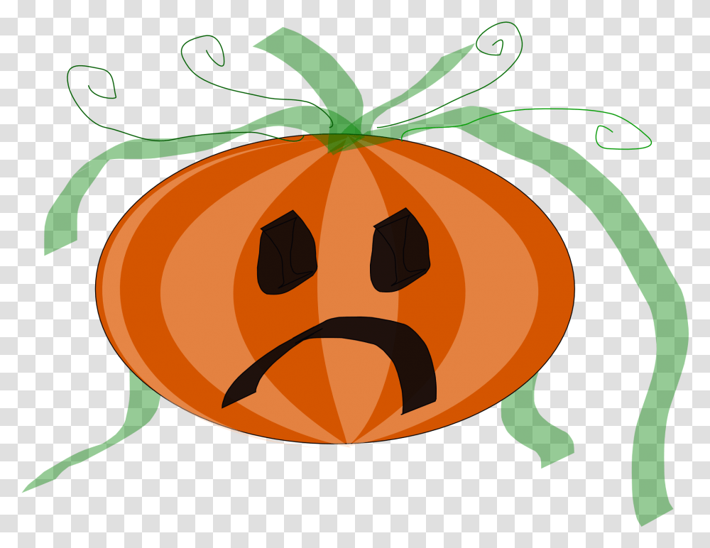 Pumpkin Vector Pumpkin Halloween Scalable Vector Sad Face Pumpkin Clipart, Plant, Vegetable, Food, Fruit Transparent Png