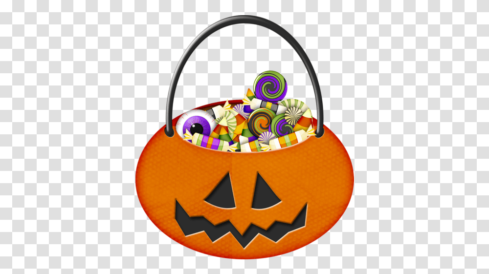 Pumpkin With Candy 1 Image Halloween Bucket Clipart, Birthday Cake, Dessert, Food, Plant Transparent Png