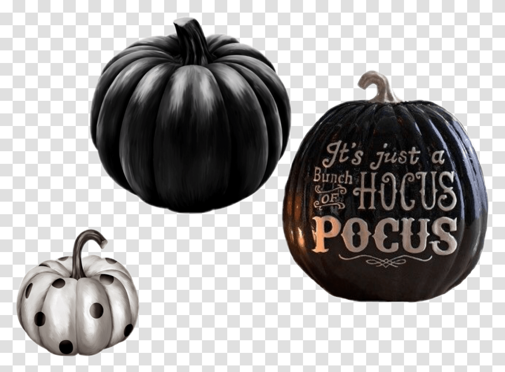 Pumpkins Hocuspocus Black White Polkadots Pattern Pumpkin, Plant, Vegetable, Food, Produce Transparent Png