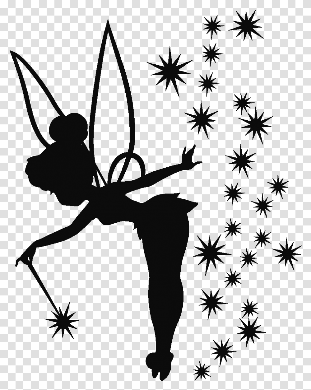Pumpkins Vector Black And White Tinkerbell Silhouette, Star Symbol, Person, Human Transparent Png