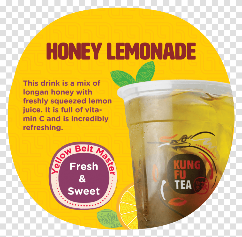 Punch 02 Honey Lemonade Kung Fu Tea, Beer, Alcohol, Beverage, Drink Transparent Png