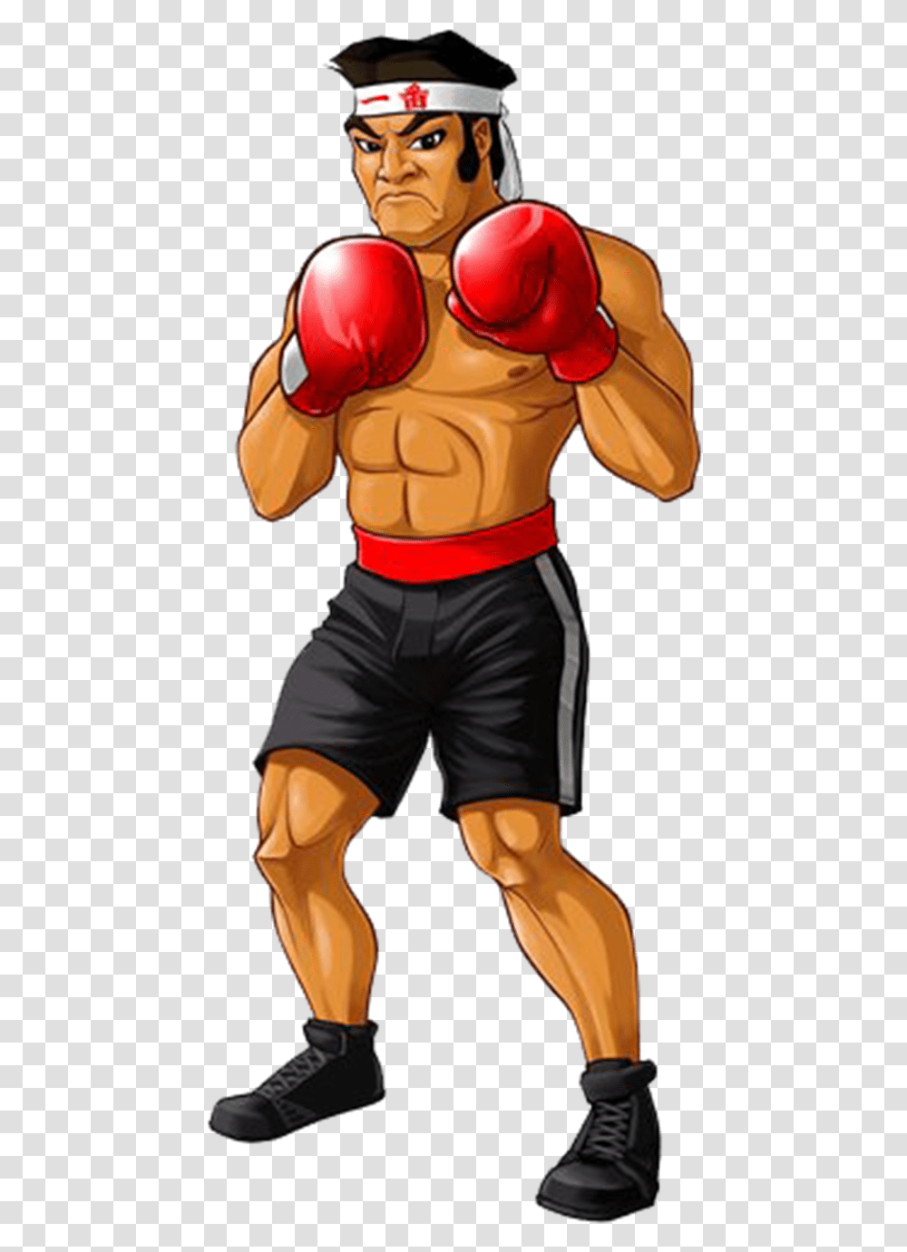 Punch Out Punch Out Wii Piston Hondo, Person, Shorts, Face Transparent Png