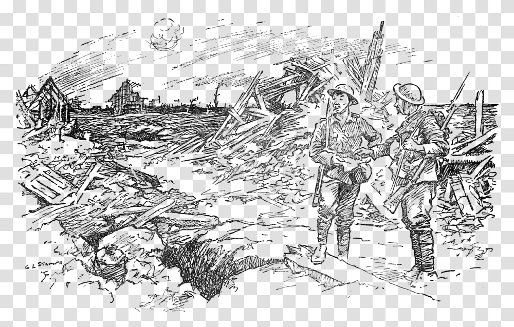Punch S History Of The Great War P196 Illustration, Nature, Outdoors, Person, Water Transparent Png