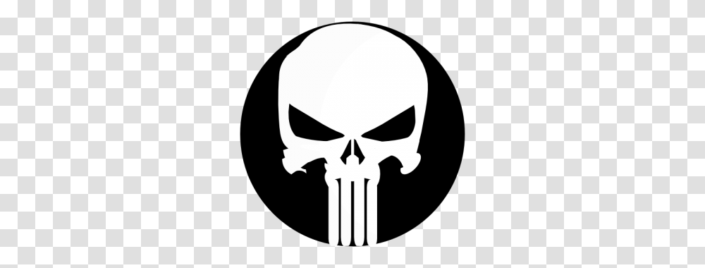 Punisher Logo, Helmet, Apparel, Stencil Transparent Png
