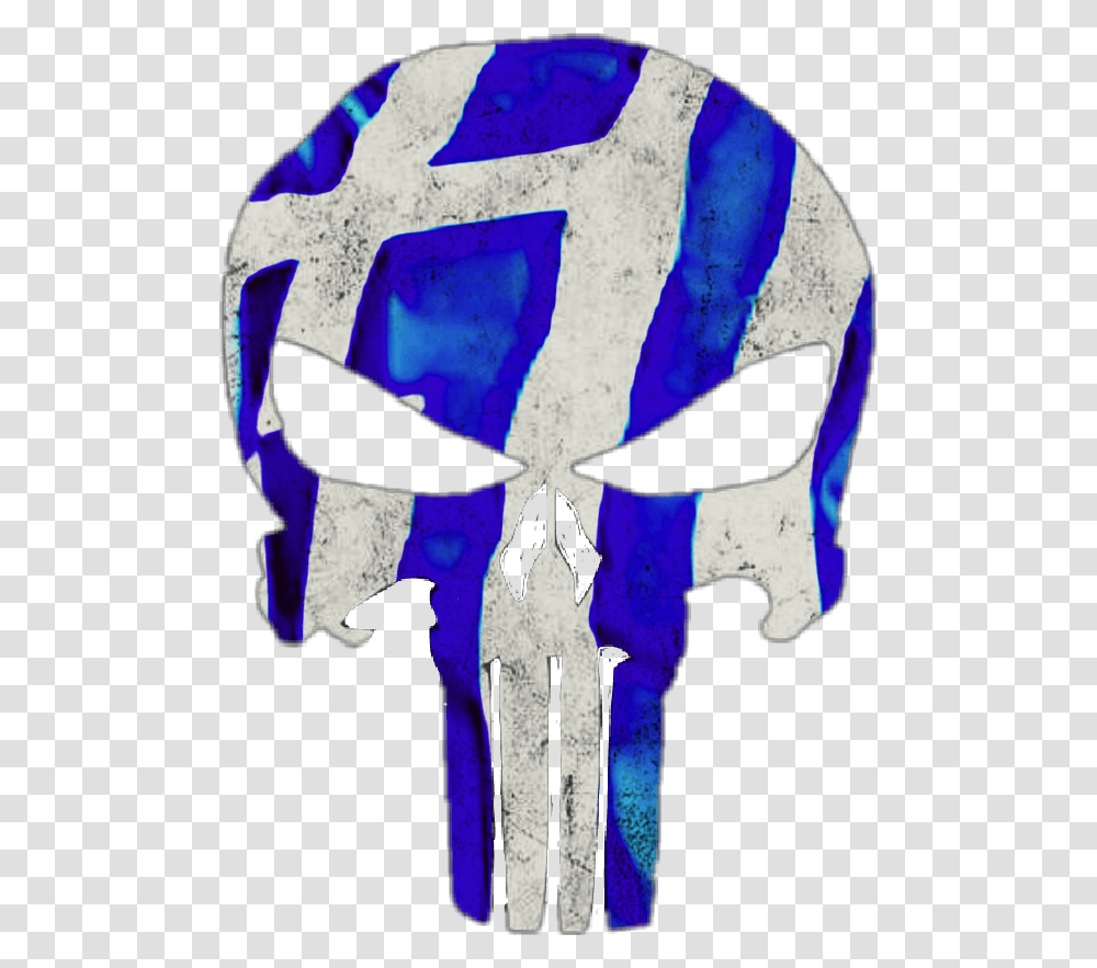 Punisher Punishermarvel Marvel Greek Greece Greekflag Punisher Logo Greek Flag, Modern Art Transparent Png