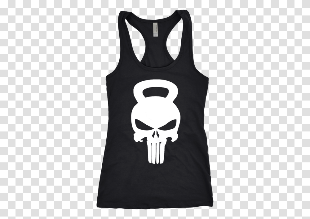 Punisher Skull Kettlebell Download Punisher Skull, Apparel, Tank Top Transparent Png