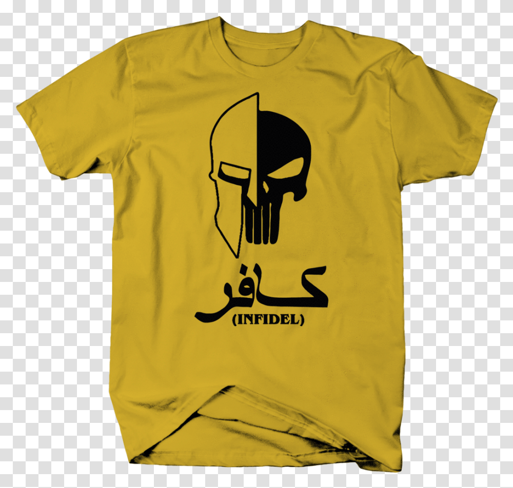 Punisher Skull Molon Labe Spartan Helmet Military Infidel Punk Shirt, Clothing, Apparel, T-Shirt Transparent Png