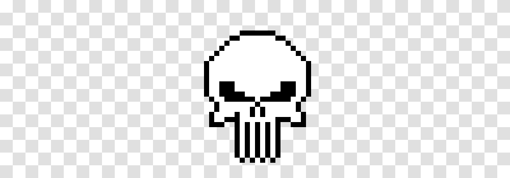 Punisher Skull Pixel Art Maker, Stencil, First Aid, Pac Man Transparent Png