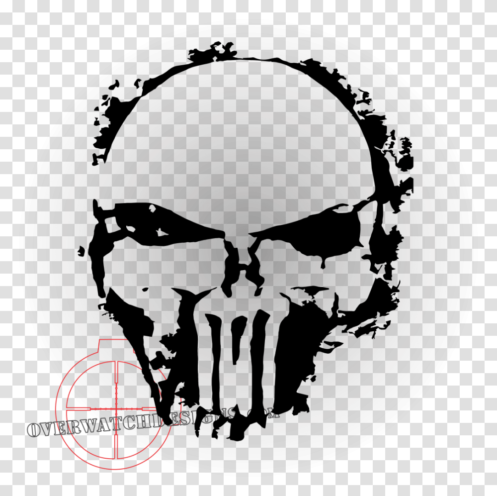Punisher Skull Stencil Art Pictures, Bird, Animal, Face, Person Transparent Png