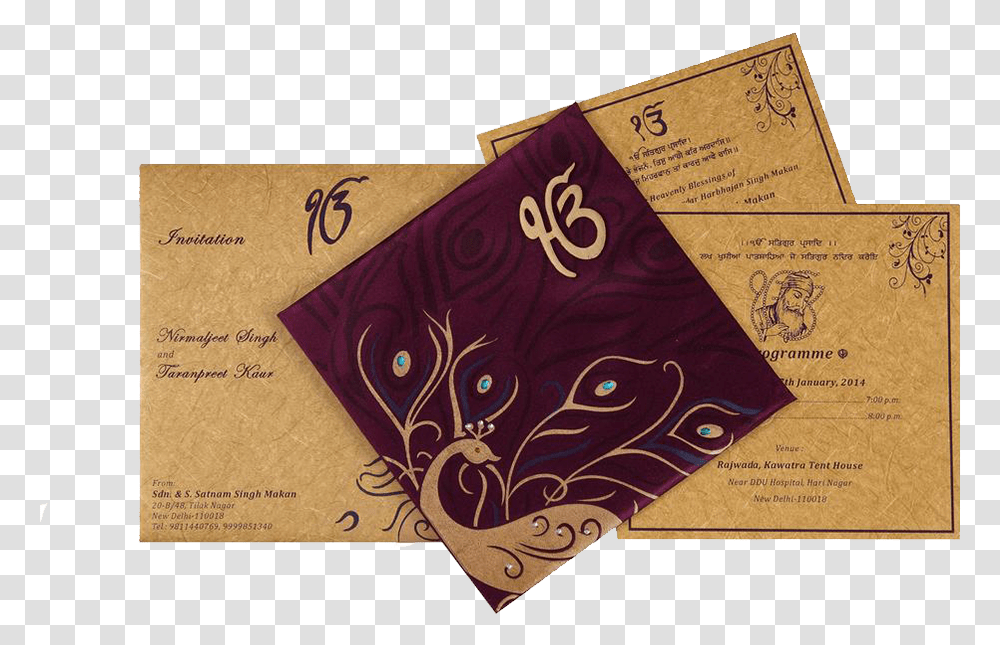 Punjabi Indian Wedding Invitation Cards Punjabi Wedding Card Design, Envelope, Mail, Passport Transparent Png