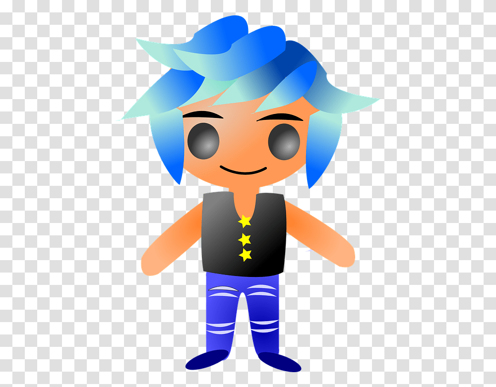 Punk Dude Guy Blue Clip Art, Clothing, Apparel, Outdoors, Nature Transparent Png