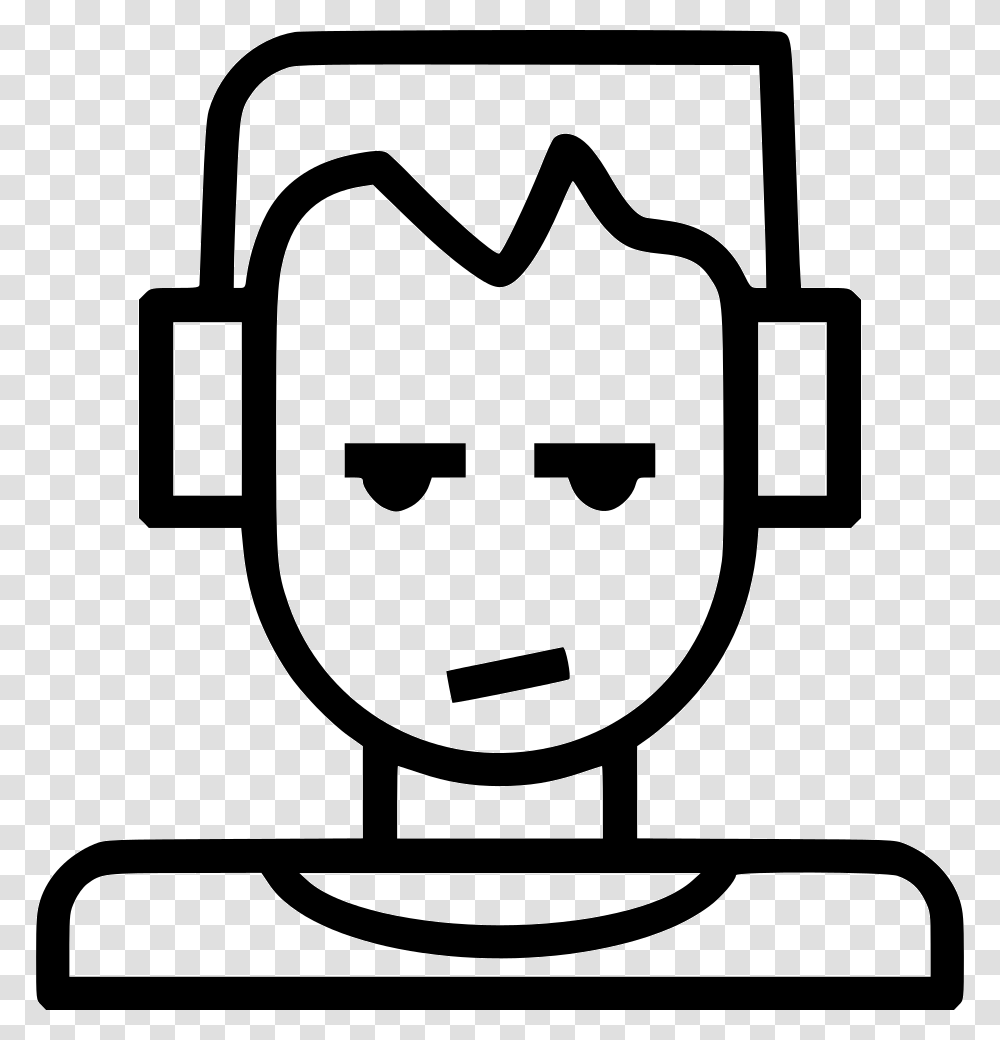 Punk Kid Headphones Human Icon Free Download, Stencil, Camera, Electronics Transparent Png