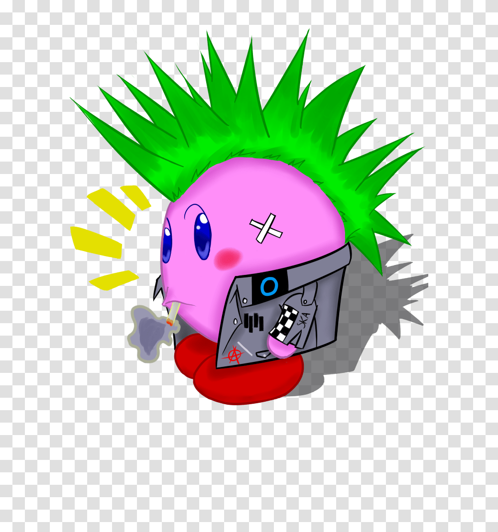 Punk Rock Kirby, Apparel, Helmet, Crash Helmet Transparent Png