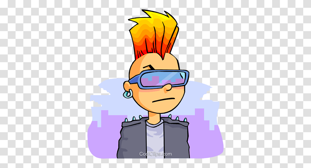 Punk Rocker Royalty Free Vector Clip Art Illustration, Goggles, Accessories, Accessory, Sunglasses Transparent Png