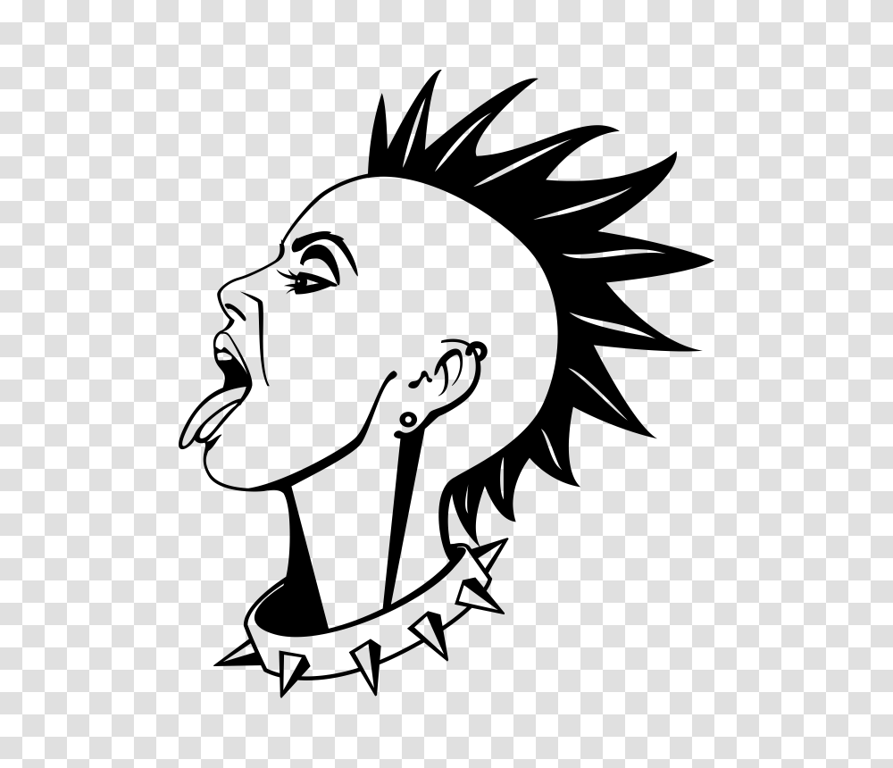 Punk, Stencil, Face, Label Transparent Png