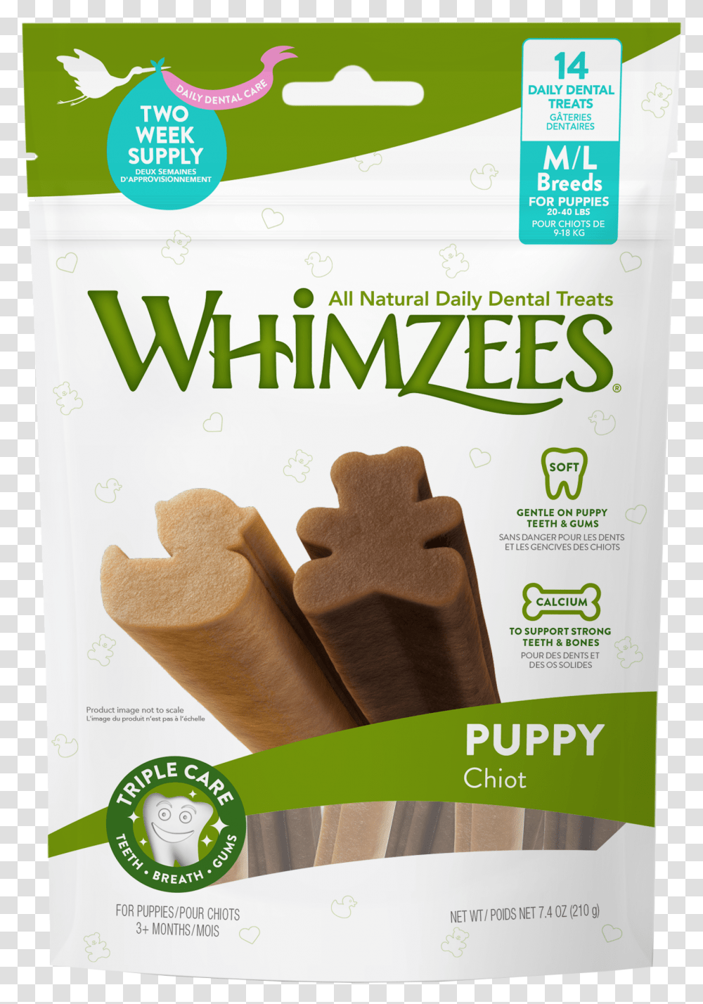 Puppy All Natural Daily Dental Treat For Dogs Whimzees Whimzees Dog Treats, Advertisement, Poster, Flyer, Paper Transparent Png