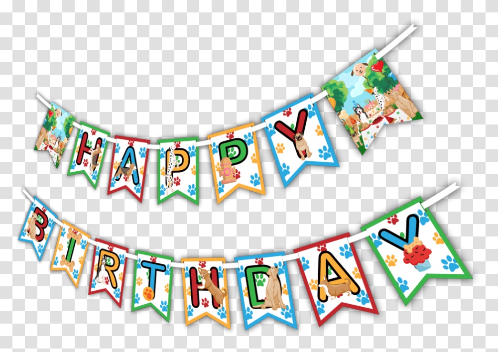 Puppy Dog Happy Birthday Birthday Banner Cartoons, Circus, Leisure Activities, Crowd Transparent Png
