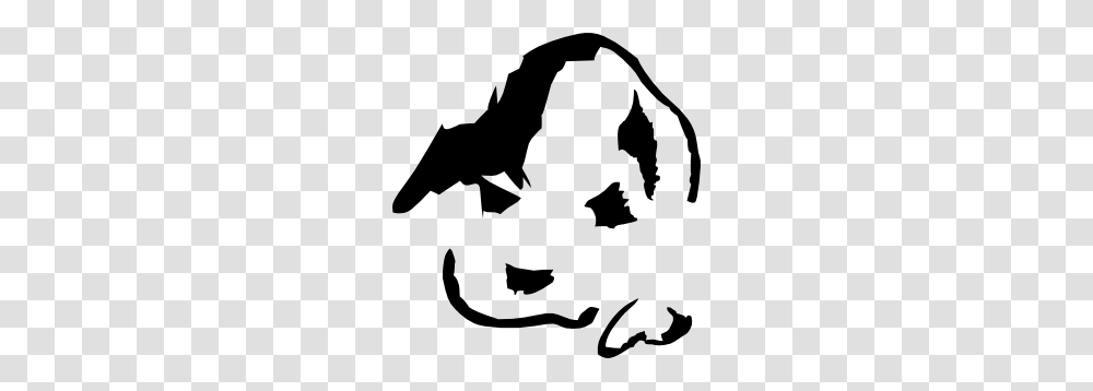 Puppy Face Lineart Clip Art For Web, Stencil Transparent Png